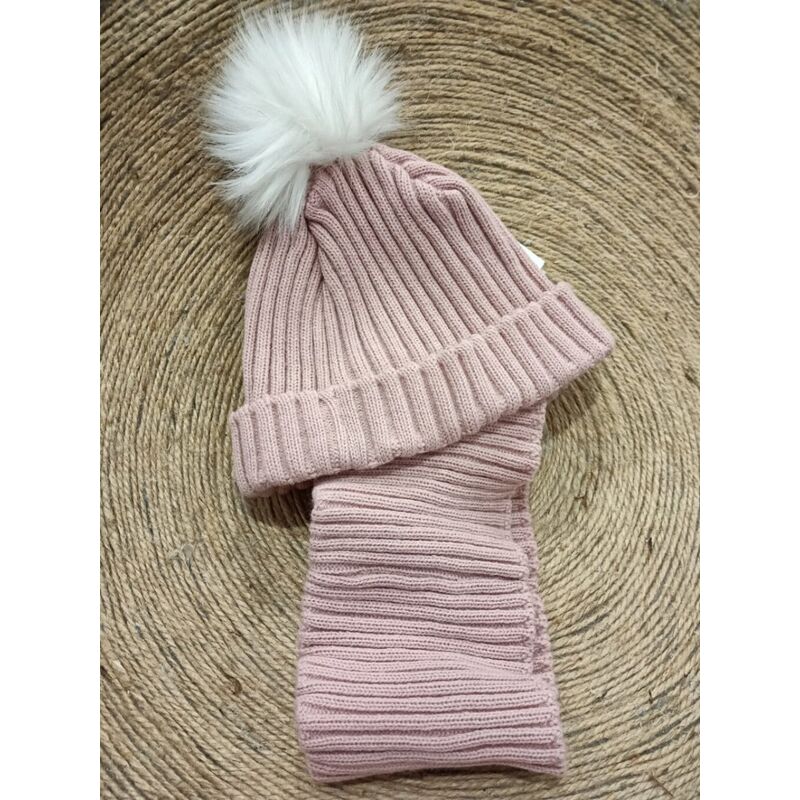 172 Cuello gorro pompón maquillaje Moya. ROPA PARA BEBES ,PREMAMA Y COLEGIAL - DE 0 5 AÑOS INVIERNO GORROS BUFANDAS GUANTES