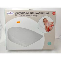 ALMOHADA 1138 DE INCLINACION 15º OLMITOS. MOBILIARIO Y DECORACION PARA BEBE - ROPA CUNA MINICUNA . Color Blanco. 