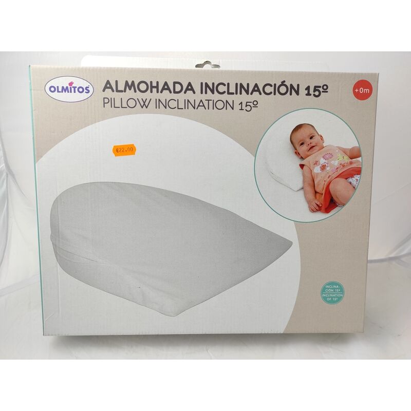 ALMOHADA 1138 DE INCLINACION 15º OLMITOS. MOBILIARIO Y DECORACION PARA BEBE - ROPA CUNA MINICUNA . Color Blanco. 