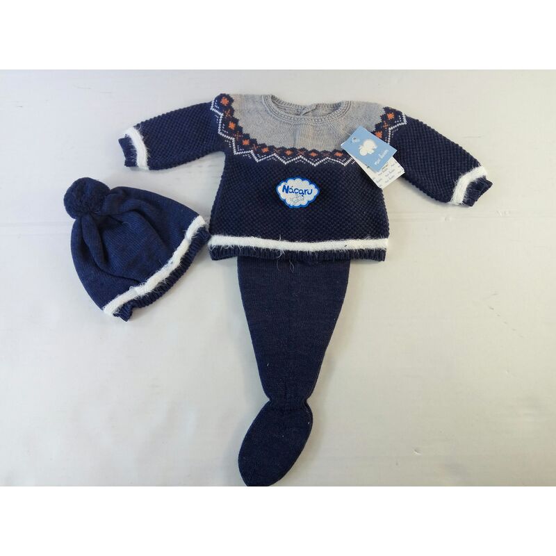 TRAJE 7418 3PZ CANESU ALPINO INDIGO MAC ILUSION. ROPA PARA BEBES ,PREMAMA Y COLEGIAL - DE 0 5 AÑOS INVIERNO Conjuntos Punto .