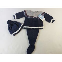 TRAJE 7418 3PZ CANESU ALPINO INDIGO MAC ILUSION. ROPA PARA BEBES ,PREMAMA Y COLEGIAL - DE 0 5 AÑOS INVIERNO Conjuntos Punto .