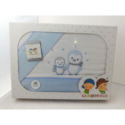10365 TRIPTICO SABANAS CUNA PINGÜINO FRANELA GAMBERRITOS. MOBILIARIO Y DECORACION PARA BEBE - ROPA CUNA MINICUNA SABANAS . Color
