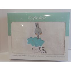 Manta microfibra  (110*140) 859 148 conejo 56 b-menta coimasa. MOBILIARIO Y DECORACION PARA BEBE - ROPA CUNA MINICUNA . Color