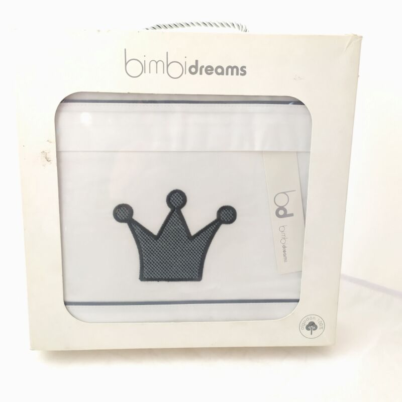 Triptico de cuna 60x120 corona 409  Coimasa. MOBILIARIO Y DECORACION PARA BEBE - ROPA CUNA MINICUNA SABANAS . Color GRIS . 
