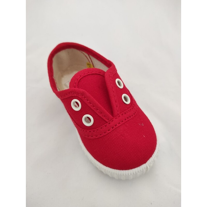 Playero 60A Loneta rojo  Motesa. ZAPATOS PARA BEBE - ZAPATILLAS DE LONETAS . CALZADO 19. 