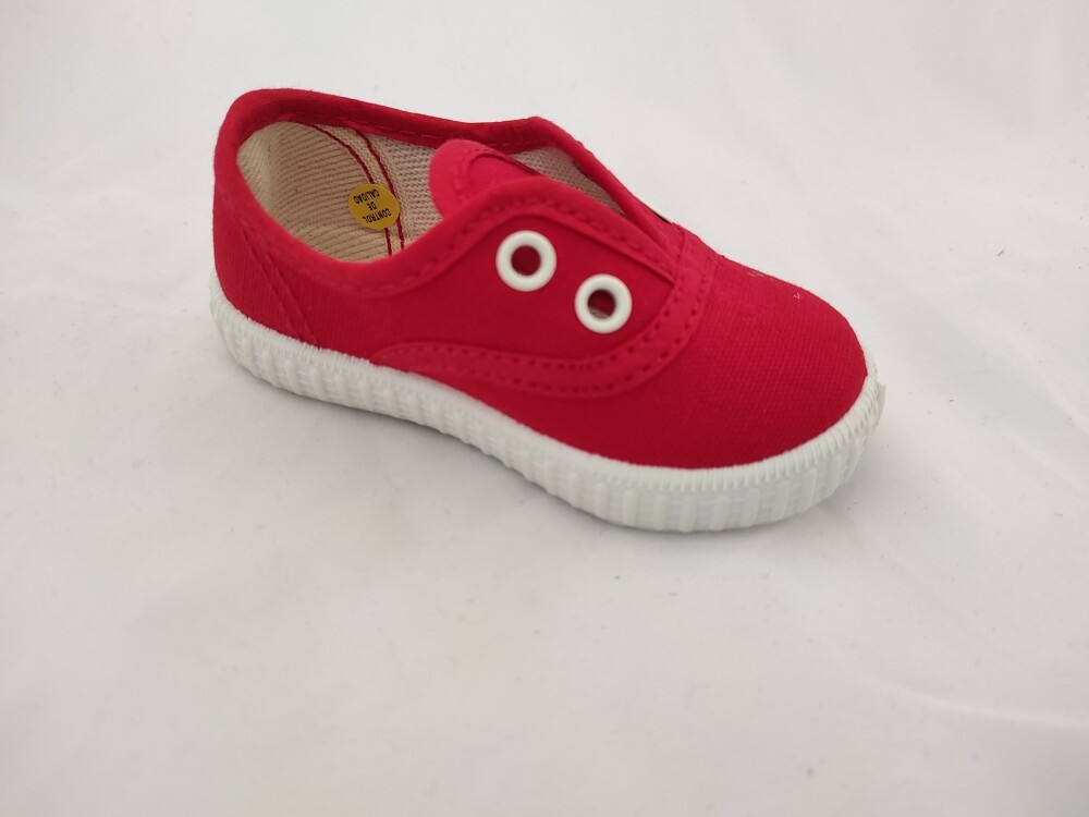 Playero 60A Loneta rojo  Motesa. ZAPATOS PARA BEBE - ZAPATILLAS DE LONETAS . CALZADO 19. 