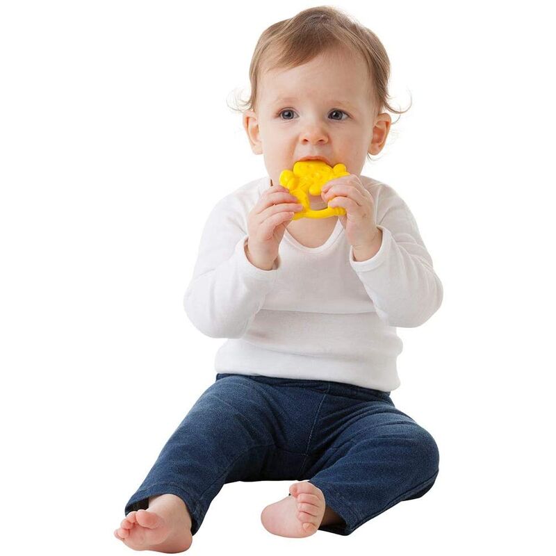 0186339 MORDEDOR PLAYGRO JERRY JIRAFA MINI PLAYGRO. JUGUETES PARA BEBE - PRIMEROS . Color Amarillo. 