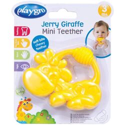0186339 MORDEDOR PLAYGRO JERRY JIRAFA MINI PLAYGRO. JUGUETES PARA BEBE - PRIMEROS . Color Amarillo. 