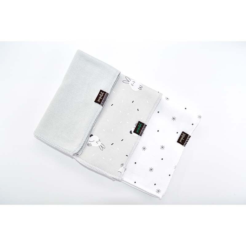 Pack 3 toallitas algodón bambú rabbit Sonpetit. COCHECITOS-CARRICOCHES PARA BEBE SACOS Y TEXTILES MUSELINAS GASAS . Color SKY. 
