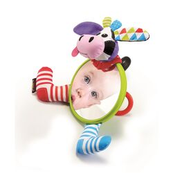 40141 MI PRIMER AMIGO ESPEJO VACA YOOKIDOO TOC TOYS. JUGUETES PARA BEBE . Color Azul. 