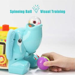 CUBO ELEFANTE TB120384 ACTIVIDADES 5 EN 1 TOCTOYS. JUGUETES PARA BEBE . Color Azul. 