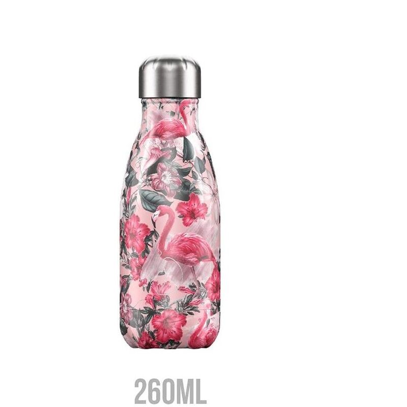 CHILLY082 BOTELLA CHILLYS TROPICAL FLAMINGO 260 ml BTBOX. PUERICULTURA Y COMPLEMENTOS PARA BEBES - COMIDA TERMOS RECIPIENTES . 