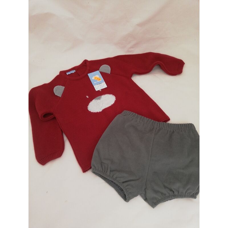 Jersey+Coulotte pana "BIG TEDDY" COD. 8234 GROSELLA MAC ILUSION. ROPA PARA BEBES ,PREMAMA Y COLEGIAL - DE 0 5 AÑOS INVIERNO NIÑO