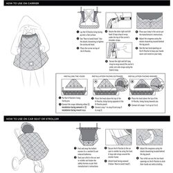 KP50 BP K Poncho cobertor de porteo y silla Black ONNA. COCHECITOS-CARRICOCHES PARA BEBE . Color Negro. 