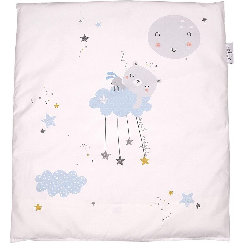 EDREDÓN Funda nórdica + relleno minicuna 833 dulces sueños B/Azul. bimbidreams. MOBILIARIO Y DECORACION PARA BEBE - ROPA CUNA