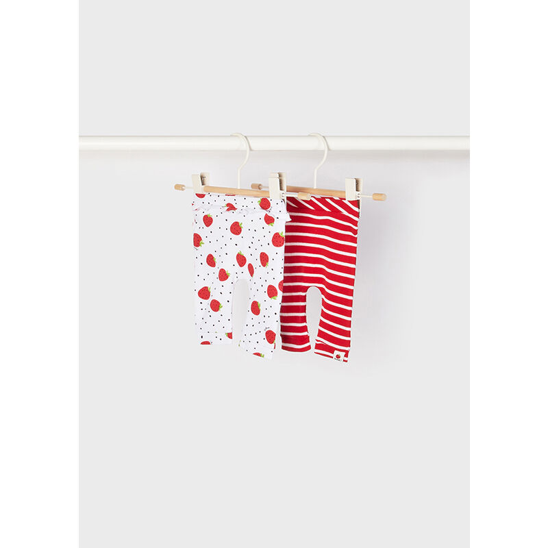 1713 014 Red Set 2 leggings ECOFRIENDS recién nacida niña Mayoral. ROPA PARA BEBES - DE 0 5 AÑOS INFANTIL VERANO NIÑA . TALLAS 