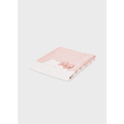 9080 Toquilla jacquard bebé Mayoral. COCHECITOS-CARRICOCHES PARA BEBE SACOS Y TEXTILES CHALES MANTAS . Color Rosa. 