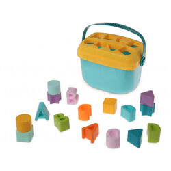 3217 CUBO JUGUETE CON FORMAS ENCAJABLES KIOKIDS. JUGUETES PARA BEBE . Color Azul. 