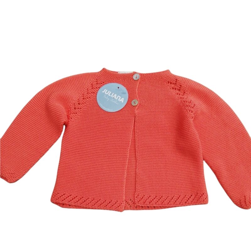 J5203 CHAQUETA LARGA JULIANA. ROPA PARA BEBES - DE 0 5 AÑOS INFANTIL VERANO NIÑO . TALLAS 12 meses. 