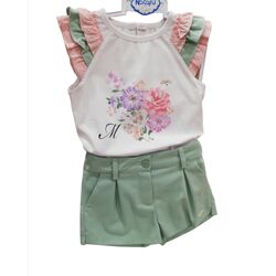 3102382 - 3102383 CAMISETA INFANTIL Y SHORT NIÑA MIRANDA. ROPA PARA BEBES - DE 0 5 AÑOS INFANTIL VERANO NIÑA . TALLAS 3 años. 