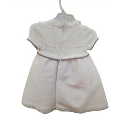 VESTIDO 011-22024  CON GORRO Y PATUCOS PAZ RODRIGUEZ. ROPA PARA BEBES - BAUTIZO . TALLAS 0 Meses . 