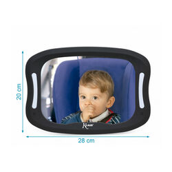 2508 ESPEJO RETROVISOR PARA CONTRAMARCHA CON LED Y CONTROL REMOTO KIOKIDS. SILLAS DE AUTO PARA BEBE - Accesorios . Color Negro. 