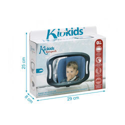 2508 ESPEJO RETROVISOR PARA CONTRAMARCHA CON LED Y CONTROL REMOTO KIOKIDS. SILLAS DE AUTO PARA BEBE - Accesorios . Color Negro. 