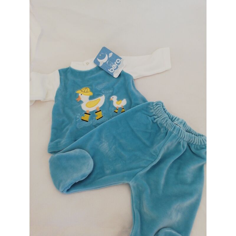 P6121102 CONJUNTYO DE 2 PZ CON PIE TUNDOSADO BERA. ROPA PARA BEBES - DE 0 5 AÑOS INTERIOR Pijamas Niño . TALLAS 1M. 