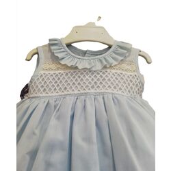 BATON 55 DE BAUTIZO ARTESANIA  CHARI. ROPA PARA BEBES - BAUTIZO . Color Azul. 