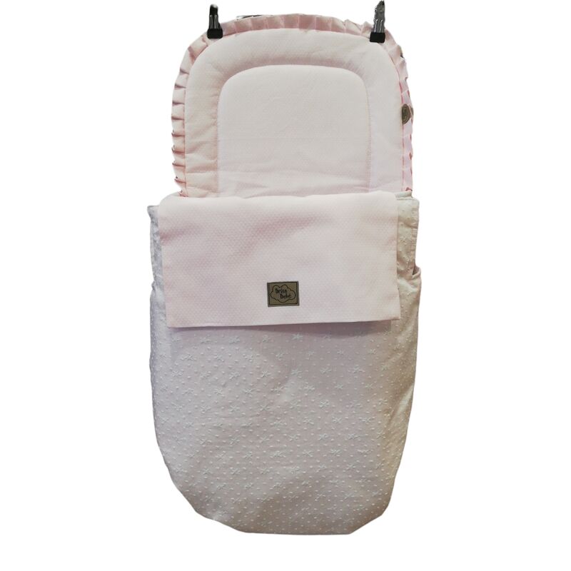 SACO BASE COCHE VILARIÑO ROSA BRISA BEBE. COCHECITOS-CARRICOCHES PARA BEBE SACOS Y TEXTILES . Color Rosa. 