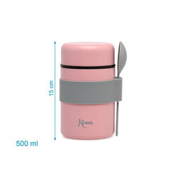 03338 TERMO 500ML KIOKIDS. PUERICULTURA Y COMPLEMENTOS PARA BEBES - COMIDA TERMOS RECIPIENTES . Color Rosa. 