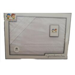 10622 JUEGO DE SÁBANAS CUNA. MOBILIARIO Y DECORACION PARA BEBE - ROPA CUNA MINICUNA SABANAS . Color Blanco. 