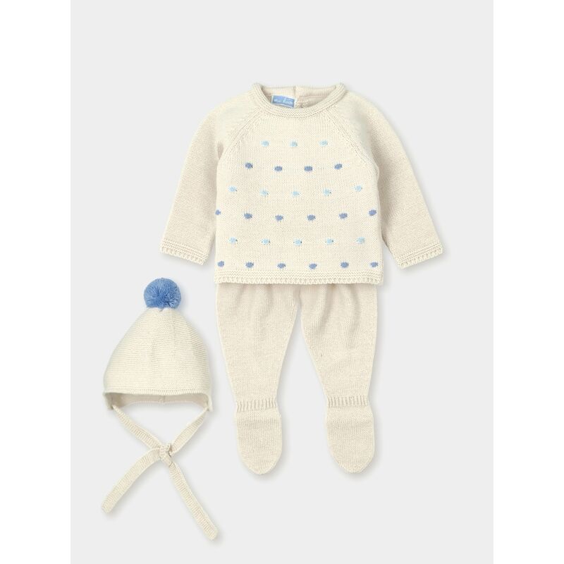 Traje 3P Canesú menguado punto por punto "EL PAIS DE NUNCA JAMAS" COD. 8615 PETALO MAC ILUSION. ROPA PARA BEBES - DE 0 5 AÑOS I