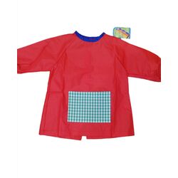 BATA 58 MANDILON PLASTICO DE COLEGIO GARVEL. ROPA PARA BEBES ,PREMAMA Y COLEGIAL - COLEGIO ,MANDILONES, MOCHILAS . Color Rojo.