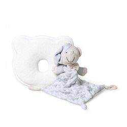 SET27-01 SET COJIN ANTIPLAGOCELAFIA+DOU DOU INTERBABY. MOBILIARIO Y DECORACION PARA BEBE - ROPA CUNA MINICUNA . Color GRIS . 