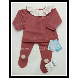 Conjunto 1132/1073 ciruela Granlei. ROPA PARA BEBES ,PREMAMA Y COLEGIAL - DE 0 5 AÑOS INVIERNO Conjuntos Punto . TALLAS 0 Meses