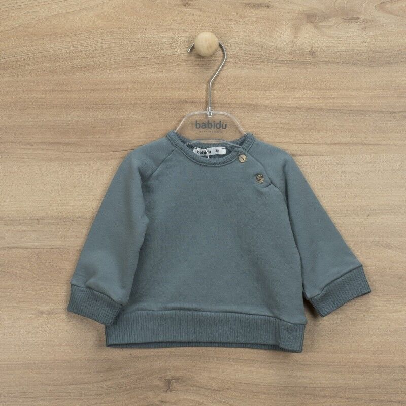 23490 SUDADERA BÁSICA FELPA BABIDU. ROPA PARA BEBES - DE 0 5 AÑOS INVIERNO NIÑO Cazadoras y Americanas . TALLAS 12 meses. Talla