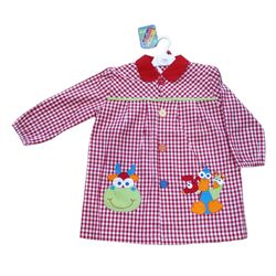 91 MANDILON VACA ROJO GARVEL. ROPA PARA BEBES ,PREMAMA Y COLEGIAL - COLEGIO ,MANDILONES, MOCHILAS CON BOTONES . TALLAS 3 años. 
