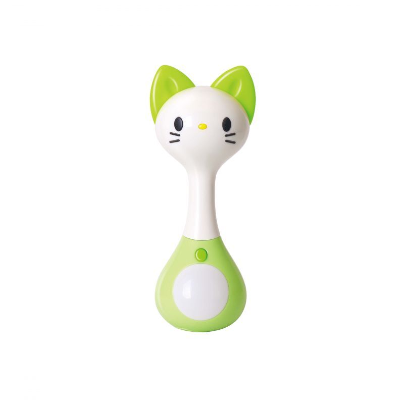 8925730 Maraca musical Gato Accoms. JUGUETES PARA BEBE - PRIMEROS . Color Verde. 