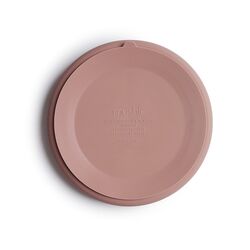 47937 PLATO VENTOSA-COMPARTIMENTOS SOLID BLUSH 18x18x2 CM MUSHIE. PUERICULTURA Y COMPLEMENTOS PARA BEBES - COMIDA VAJILLAS