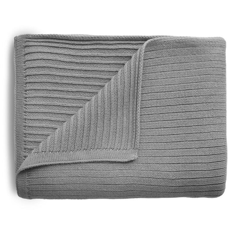 48385 MANTA ALGODÓN M. RIBBED GRAY MELANGE 100X80 CM MUSHIE. PUERICULTURA Y COMPLEMENTOS PARA BEBES . Color 0. 