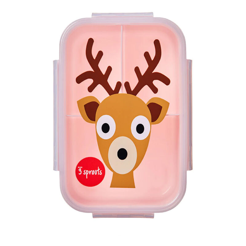Caja bento de ciervo 3 PROUTS. PUERICULTURA Y COMPLEMENTOS PARA BEBES - COMIDA TERMOS RECIPIENTES . Color Rosa. 