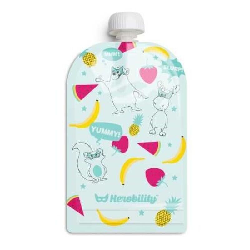 SQUEEZE POUCH HEROBILITY FRUITS BLUE HEROB180 BTBOX. PUERICULTURA Y COMPLEMENTOS PARA BEBES - COMIDA . Color 0. 