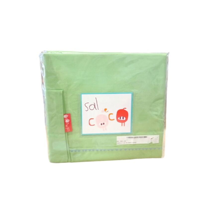 SABANA  962 899 400 CUNA 60 BASIC VERDE   DE COCO. MOBILIARIO Y DECORACION PARA BEBE - ROPA CUNA MINICUNA SABANAS . Color Verde.