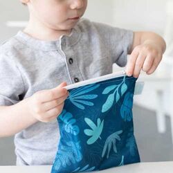 BOLSA SNACK BUMKINS 18x18cm BLUE TROPIC BUMKINS034 BTBOX. PUERICULTURA Y COMPLEMENTOS PARA BEBES - COMIDA TERMOS RECIPIENTES .