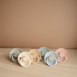 48037 PACK 2 CHUPETES BLOCK SILICONA ROPE CROISSANT/BLUSH 6+ MUSHIE. PUERICULTURA Y COMPLEMENTOS PARA BEBES . Color 0. 