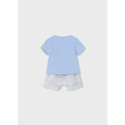 1253 Conj. pantalon corto camiseta light blue Mayoral. ROPA PARA BEBES ,PREMAMA Y COLEGIAL - DE 0 5 AÑOS INFANTIL VERANO NIÑO