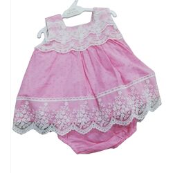 31002 JESUSIN ROSA PUNTILLA LOR MIRAL. ROPA PARA BEBES ,PREMAMA Y COLEGIAL - DE 0 5 AÑOS INFANTIL VERANO NIÑA Vestidos . TALLAS
