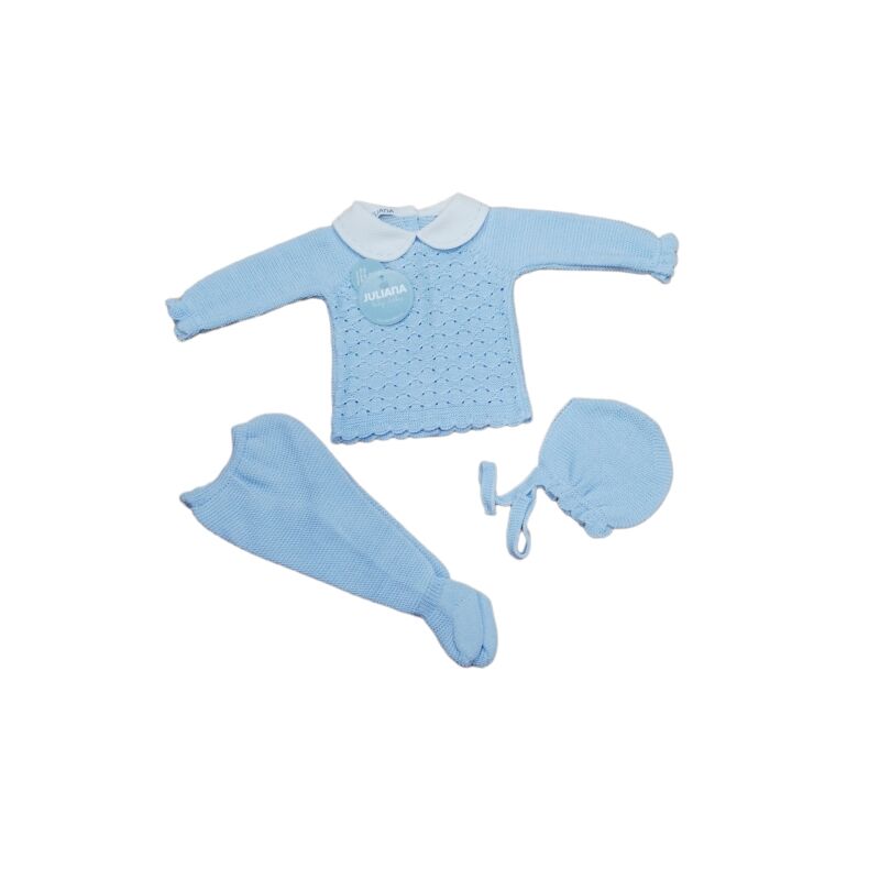 J7050 CONJUNTO 3 PZ ARANES CUELLO JULIANA. ROPA PARA BEBES ,PREMAMA Y COLEGIAL - DE 0 5 AÑOS INFANTIL VERANO Conjuntos Punto .