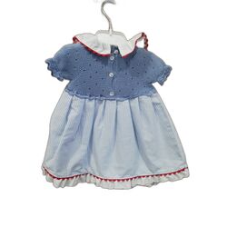 J7108 VESTIDO CUERPO PUNTO RAYADO JULIANA. ROPA PARA BEBES ,PREMAMA Y COLEGIAL - DE 0 5 AÑOS INFANTIL VERANO NIÑA Vestidos .